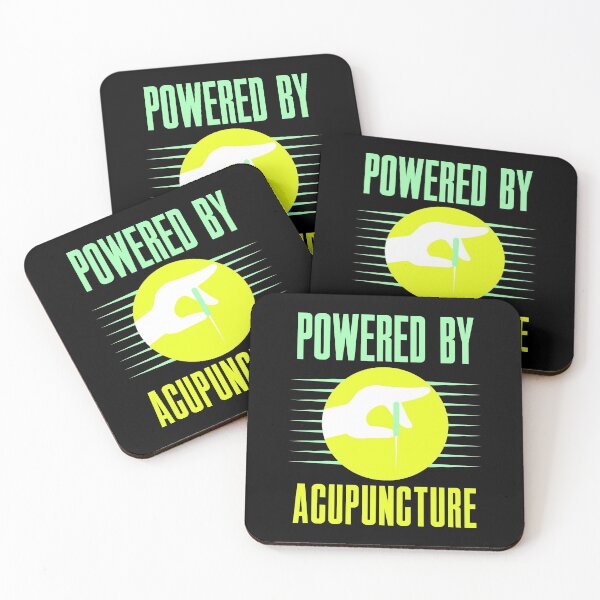 Item preview, Powered by acupuncture designed and sold by Gold Wings Tees.