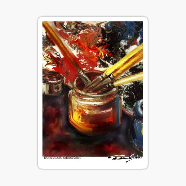 Brushes Oil Painting Sticker