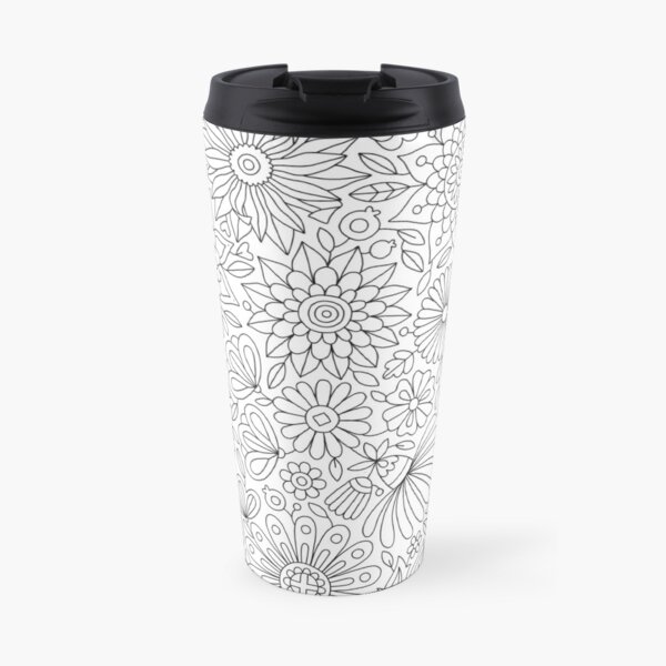 Tazas de café del tema Flor Para Colorear | Redbubble