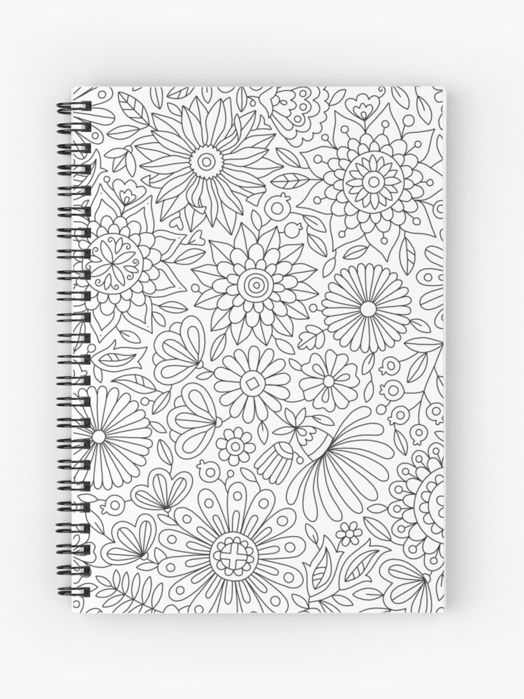 Dibujo de Libreta con tapa decorativa para colorear