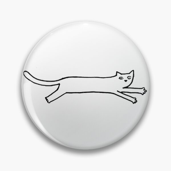 Item preview, LongBoi Stretching Cat: Funny Weird Cute Cat Stretching Startled Drawing Line Art designed and sold by PricklyPearShop.