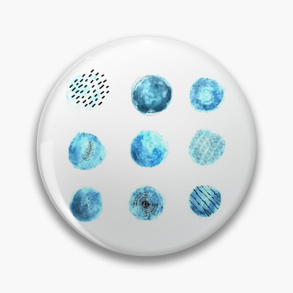 Item preview, blue watercolour dots designed and sold by earthythings.