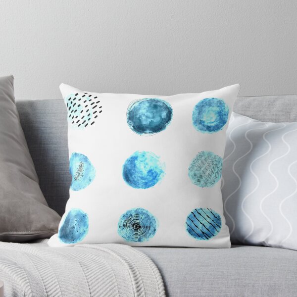 Item preview, blue watercolour dots designed and sold by earthythings.