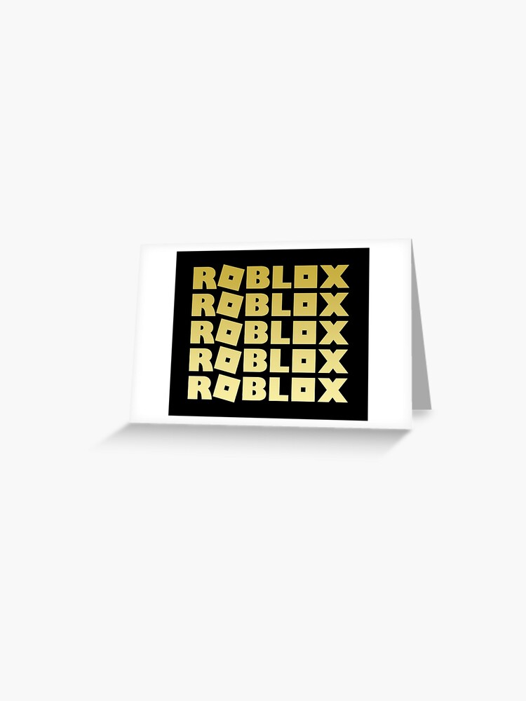 Roblox Adopt Me Gold Greeting Card By T Shirt Designs Redbubble - gold roblox cards roblox