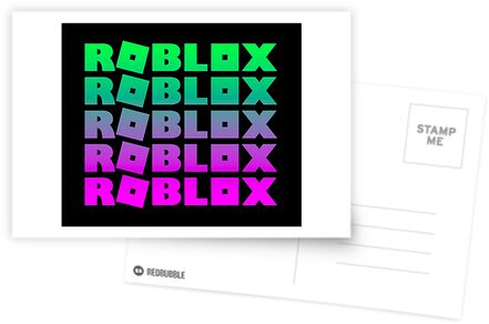 Roblox Green And Pink Postcard By T Shirt Designs Redbubble - roblox neon pink greeting card by t shirt designs redbubble