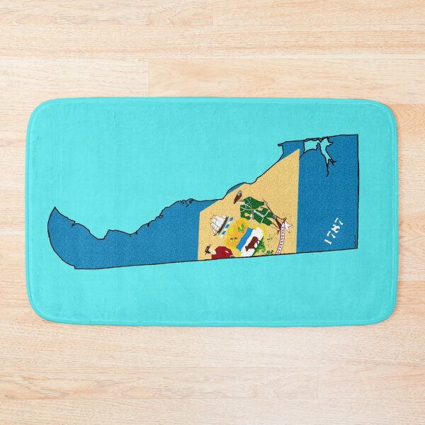 Item preview, Delaware Map with Delaware State Flag designed and sold by Havocgirl.
