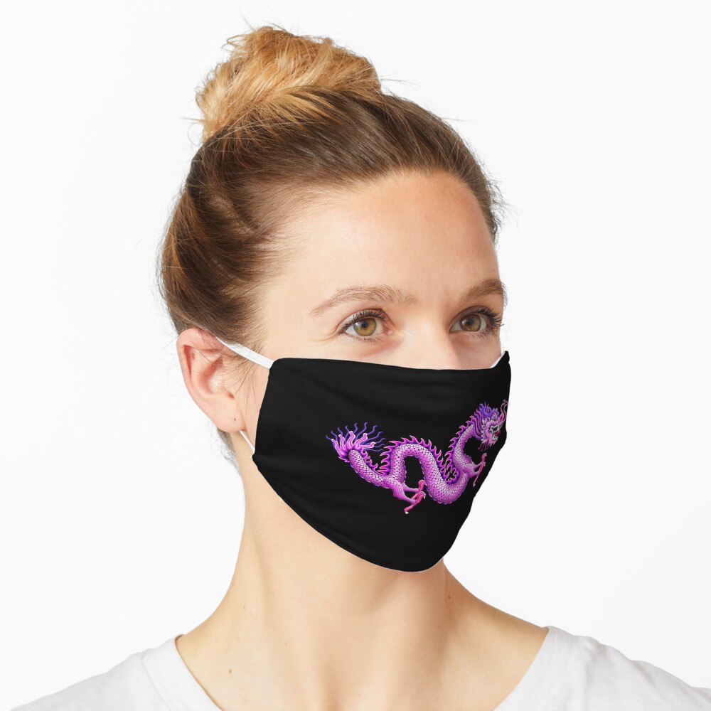 Pink Chinese Dragon Mask