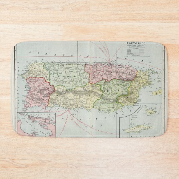 Item preview, Map of Puerto Rico by F. Cram (1901) designed and sold by allhistory.