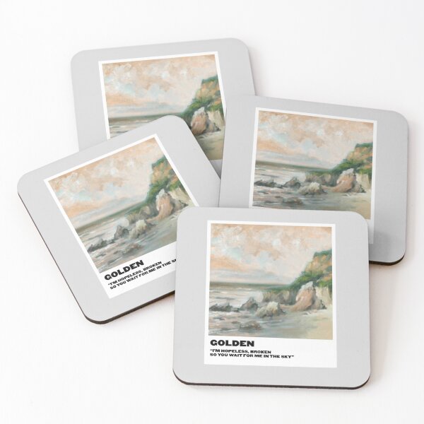 golden polaroid Coasters (Set of 4)