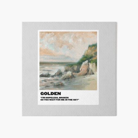 golden polaroid Art Board Print
