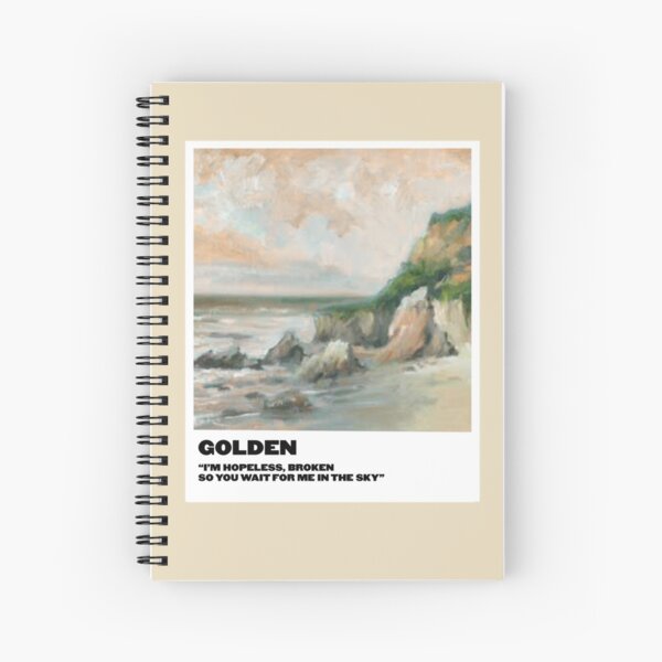 golden polaroid Spiral Notebook