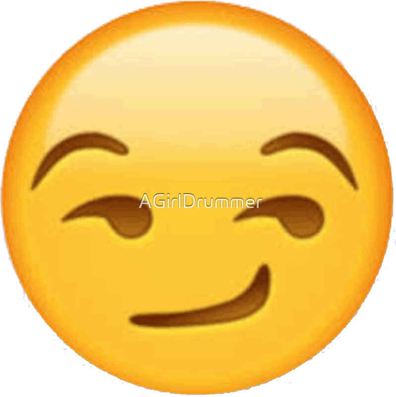  Smirking Face Emoji Stickers By AGirlDrummer Redbubble