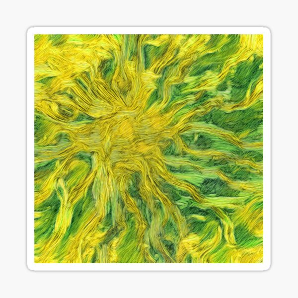 Abstraction of Sunflower Sun Sticker