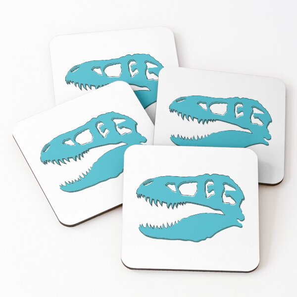 Item preview, Teal T-Rex Dinosaur Skull designed and sold by Ham-n-Spaghetti.