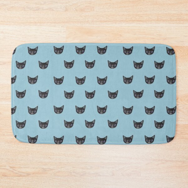 Item preview, kitten Pattern with Muted Light Blue Background  designed and sold by Mutantland.