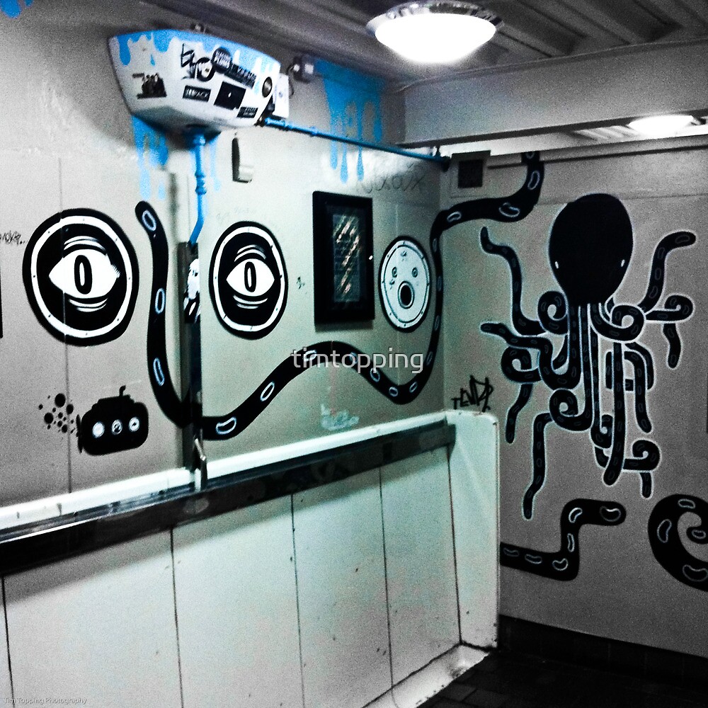 "Graffiti toilet" by Tim Topping Redbubble