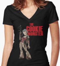 The Cookie Monster Women's Fitted V-Neck T-Shirt