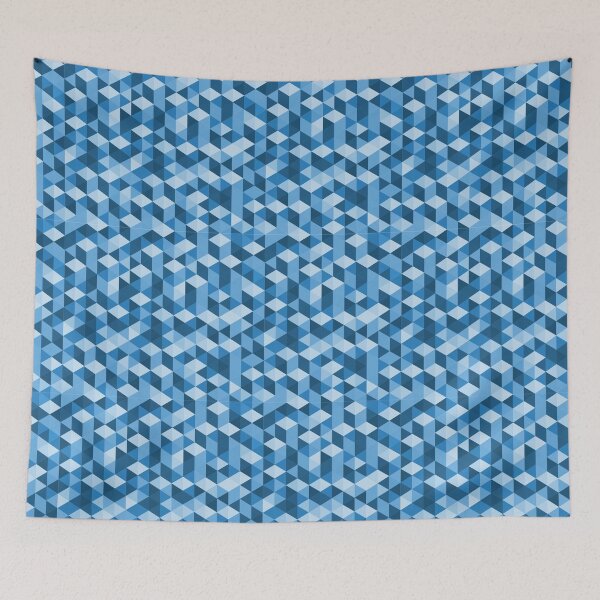 Item preview, Geometric pattern design in blue designed and sold by Delicarte.
