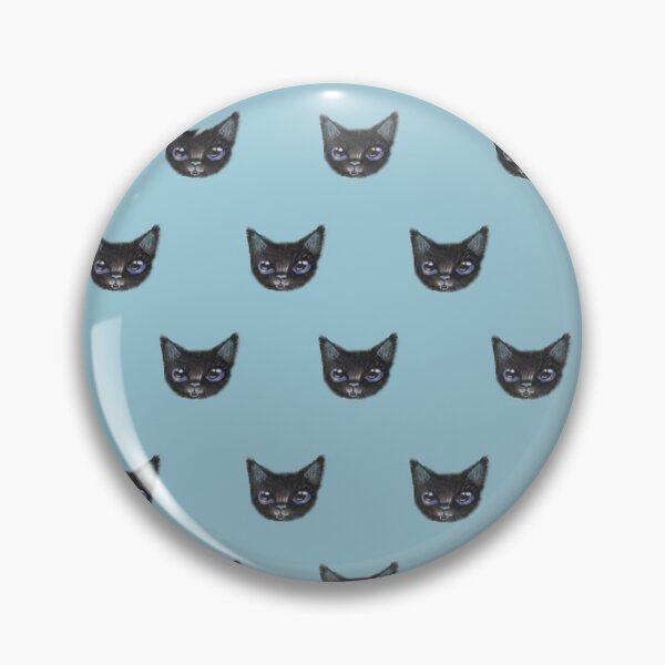 Item preview, kitten Pattern with Muted Light Blue Background  designed and sold by Mutantland.