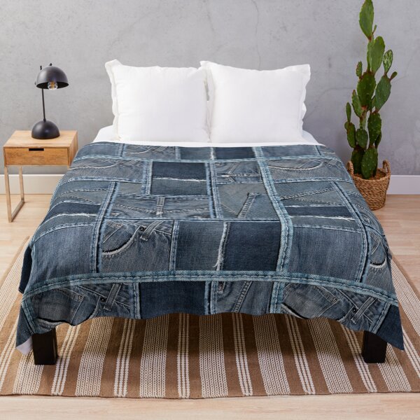 Item preview, Blue Jeans Denim Patchwork designed and sold by sosweet.