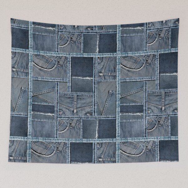 Item preview, Blue Jeans Denim Patchwork designed and sold by sosweet.