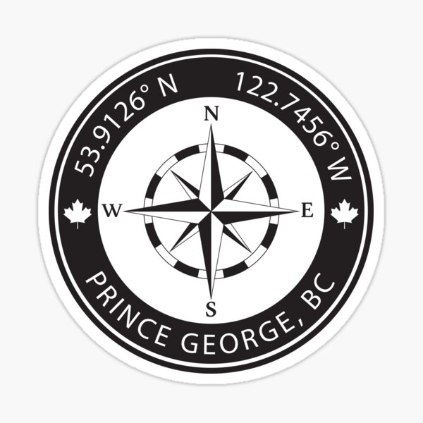 Item preview, Prince George, British Columbia Geographical Coordinates designed and sold by TeeOhGraphics.