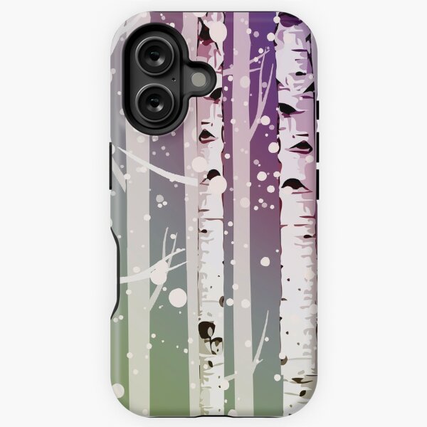 Item preview, White forest, north forest, birches and snow, perfect for puzzle, kids puzzle, Duvets, Comforters, Shower Curtains, desk mat designed and sold by Collagedream.
