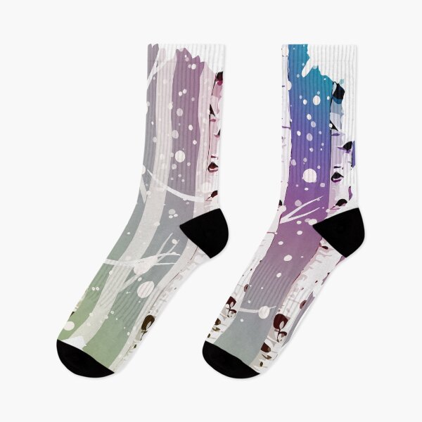 Item preview, White forest, north forest, birches and snow, perfect for puzzle, kids puzzle, Duvets, Comforters, Shower Curtains, desk mat designed and sold by Collagedream.