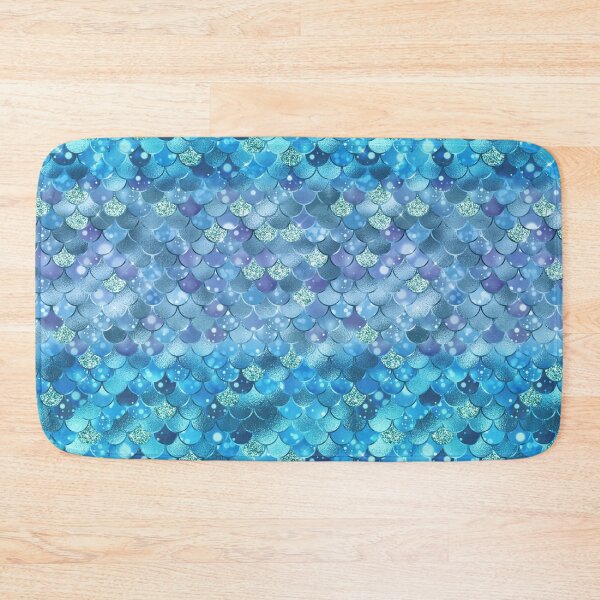 Item preview, Mermaid Bokeh Nice Light Blue Pattern Water Elf Nymph Skin Texture designed and sold by UniQueensShop.