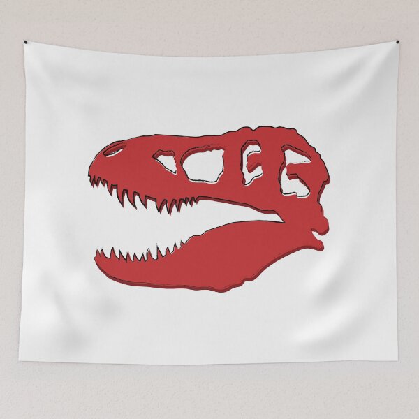 Item preview, Red T-Rex Dinosaur Skull designed and sold by Ham-n-Spaghetti.