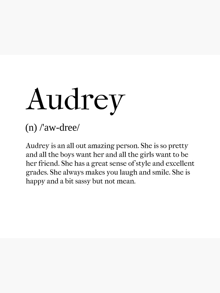 audrey-definition-greeting-card-for-sale-by-tastifydesigns-redbubble