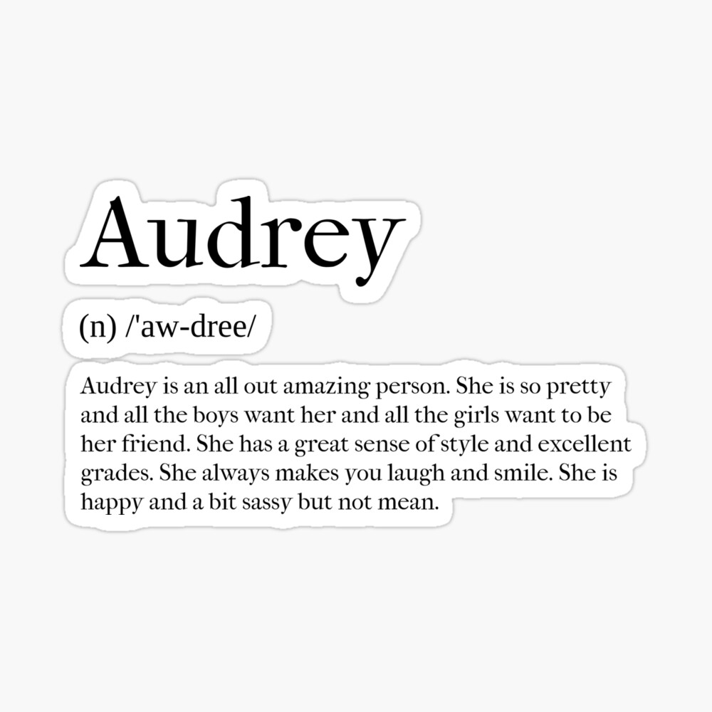 Audrey Definition Magnet for Sale by tastifydesigns | Redbubble