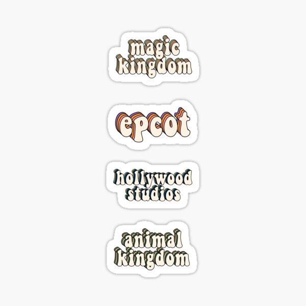 wdw parks sticker sheet Sticker