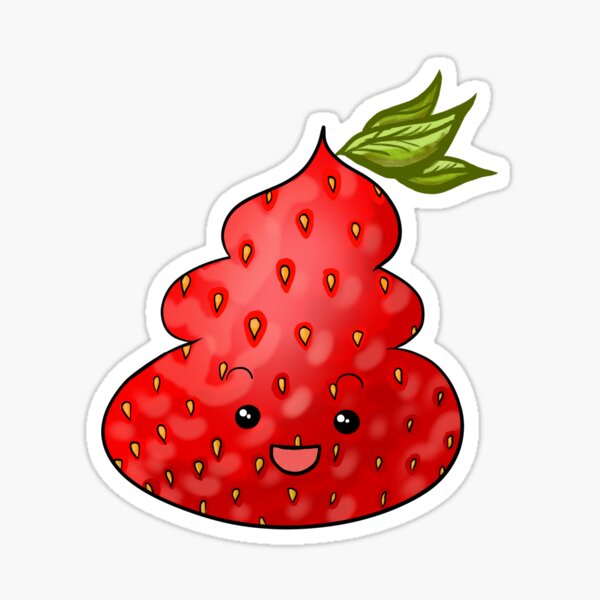 "Strawberry Poop" Sticker for Sale by CutiePockets Redbubble