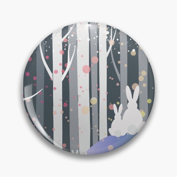 Item preview, White Rabbit in raimbow forest, Kawii rabbit, kawaii animals, perfect for puzzle, Duvets, Comforters,Shower Curtains designed and sold by Collagedream.
