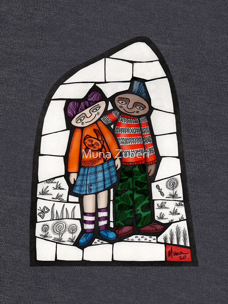 Thumbnail 7 of 7, Classic T-Shirt, Punks in the Wild colour mosaic illustration designed and sold by MunaZuberi.