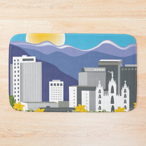Item preview, Salt Lake City, Utah - Skyline Illustration by Loose Petals designed and sold by LoosePetals.