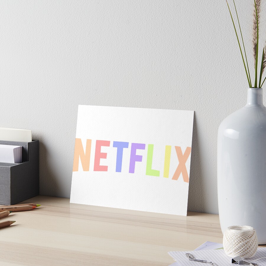 "Pastel Netflix logo" Art Board Print by elle14creates Redbubble