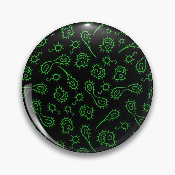 Item preview, Green Bacteria Virus Microbes Pattern designed and sold by MoPaws.