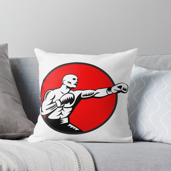 Item preview, Boxer Jabbing Punching Circle Woodcut designed and sold by patrimonio.
