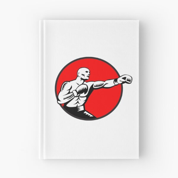 Item preview, Boxer Jabbing Punching Circle Woodcut designed and sold by patrimonio.