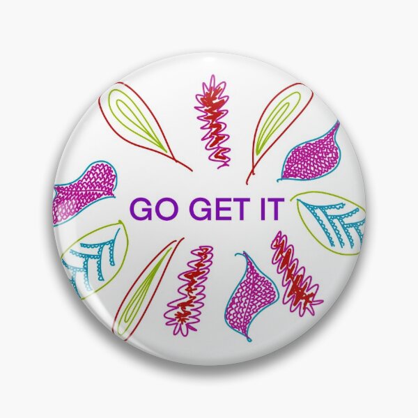Item preview, "Go Get It" Flower Artwork designed and sold by calligraphallee.