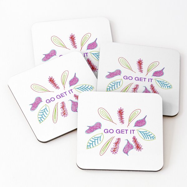 Item preview, "Go Get It" Flower Artwork designed and sold by calligraphallee.