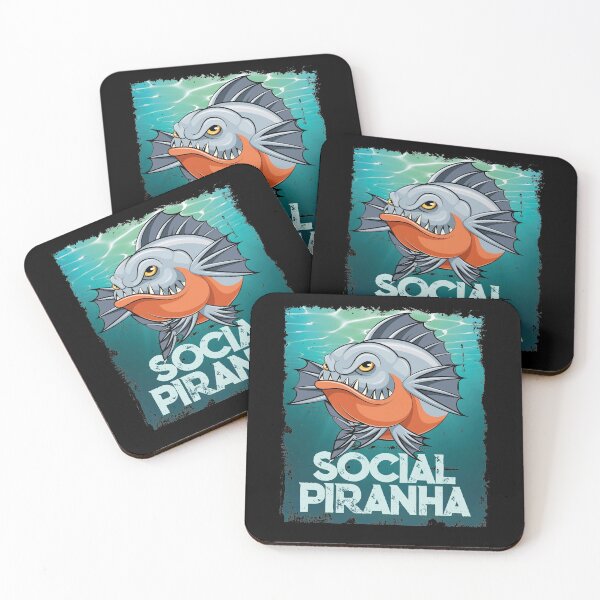 Item preview, Social Piranha, Funny Social Pariah Pun Joke designed and sold by gorillamerch.
