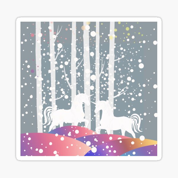 Item preview, Birch and magical unicorn, perfect for mask, puzzle, kids puzzle, Duvets, Comforters, Shower Curtains, desk mat designed and sold by Collagedream.
