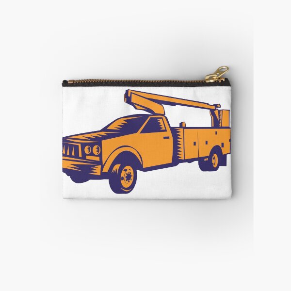 Item preview, Cherry Picker Mobile Lift Truck Woodcut designed and sold by patrimonio.