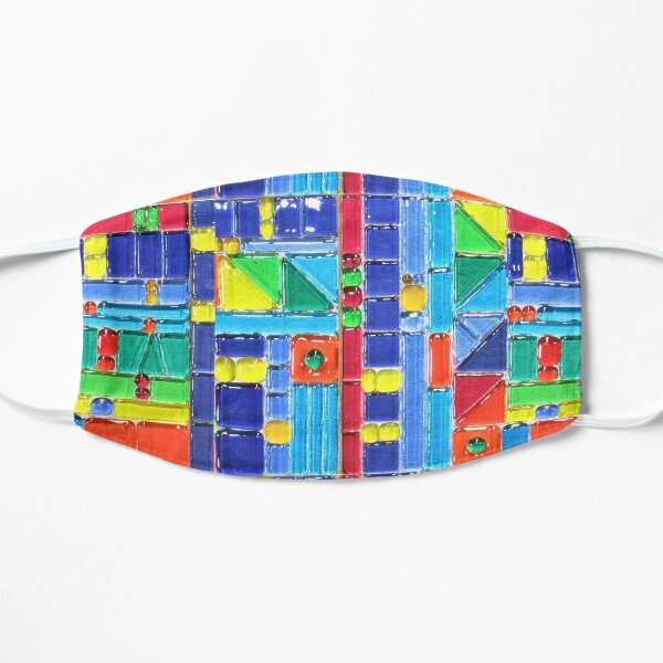 MOSAIC MULTI COLORED STRIPES Mask