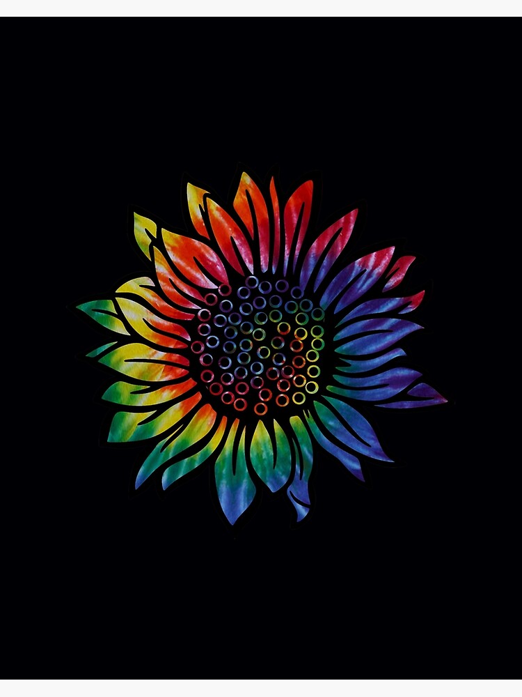 Tie Dye Sunflower or Daisy Flower Spring Summer Inspired Graphic Hippie  Style Modern\