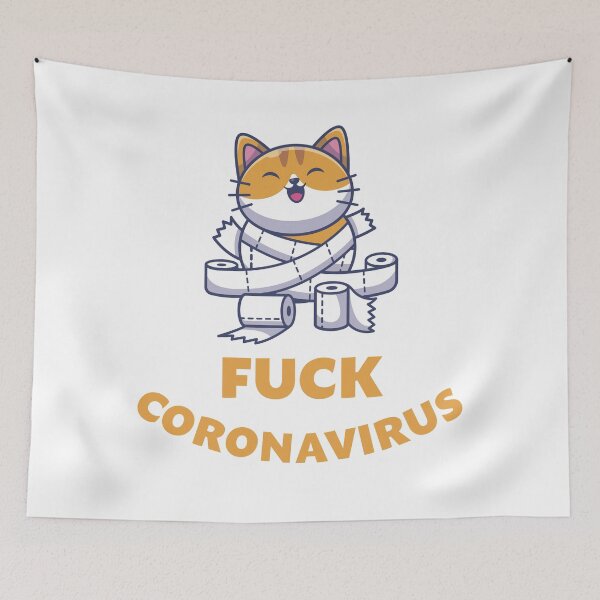 Item preview, Fuck coronavirus, wash your hands, social distancing and wash your hands, social distancing, social distance, panic, quarantine, stay home, covid 19, toilet paper panic, selfisolation designed and sold by Crocozen.