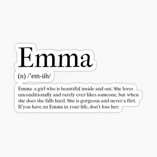 emma-definition-sticker-for-sale-by-tastifydesigns-redbubble